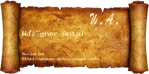 Wágner Antal névjegykártya